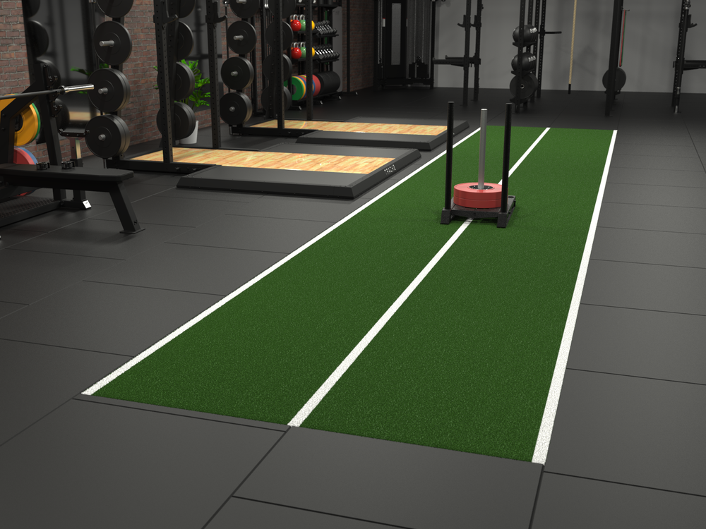 Piste de sprint Uni Sprint 15 m x 2 m - Vert/Blanc