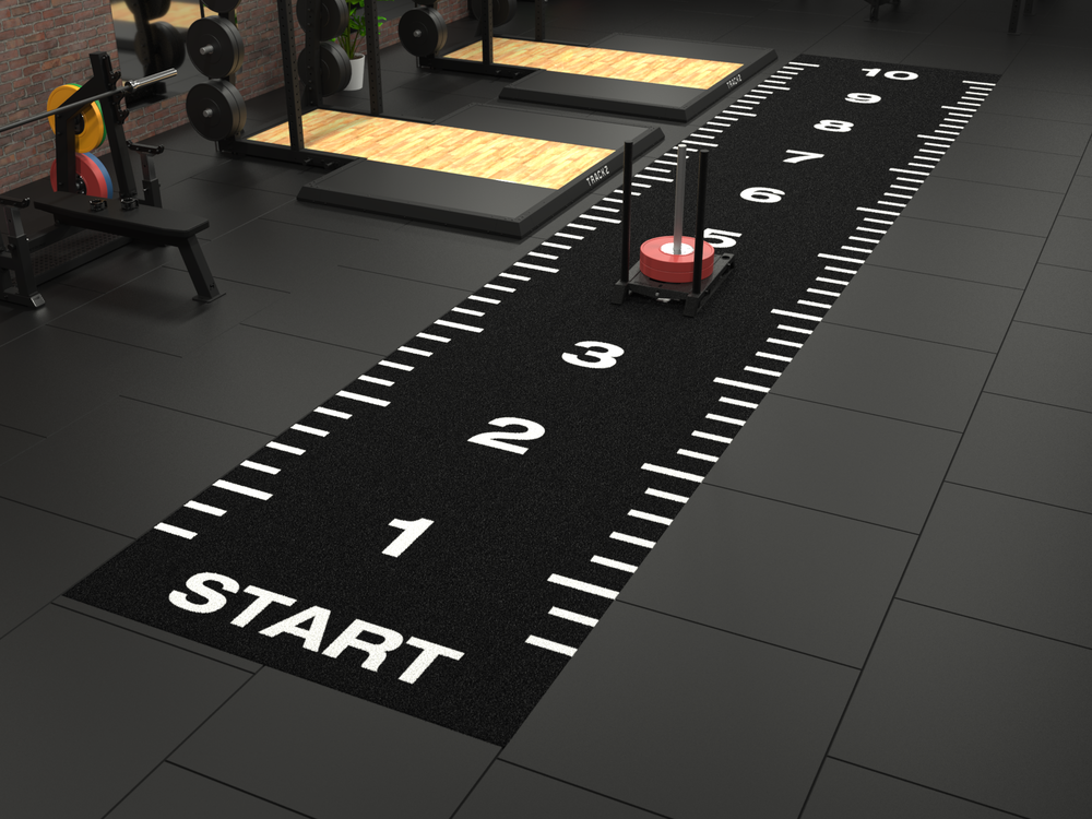 Sprinttrack Essential 10 m x 2 m - Noir