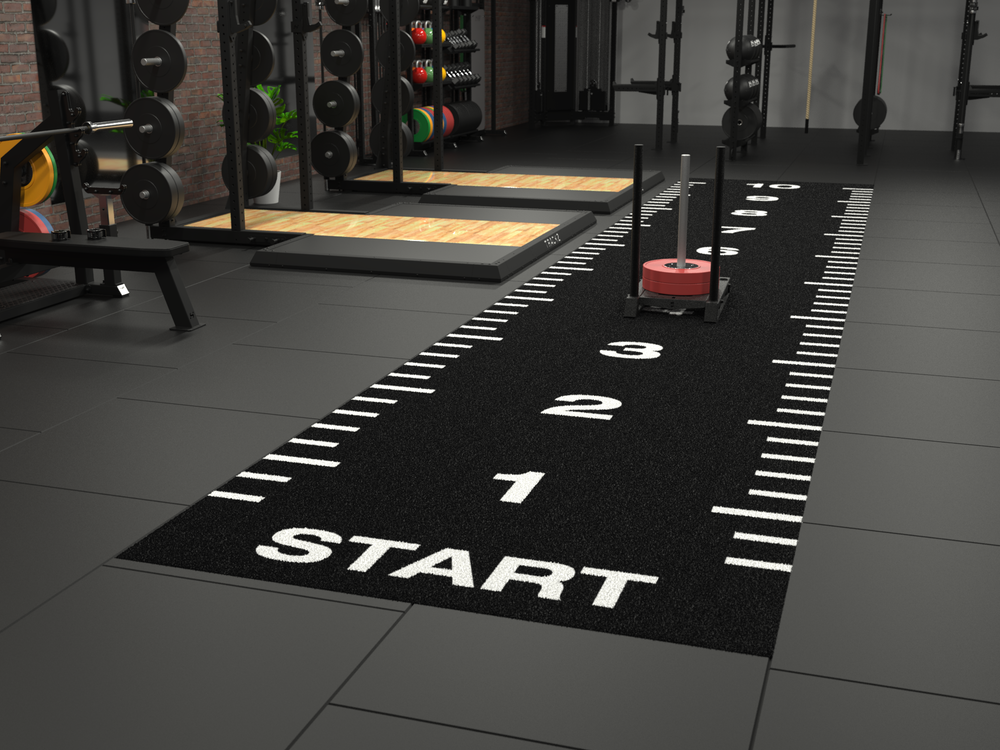 Sprinttrack Essential 10 m x 2 m - Noir