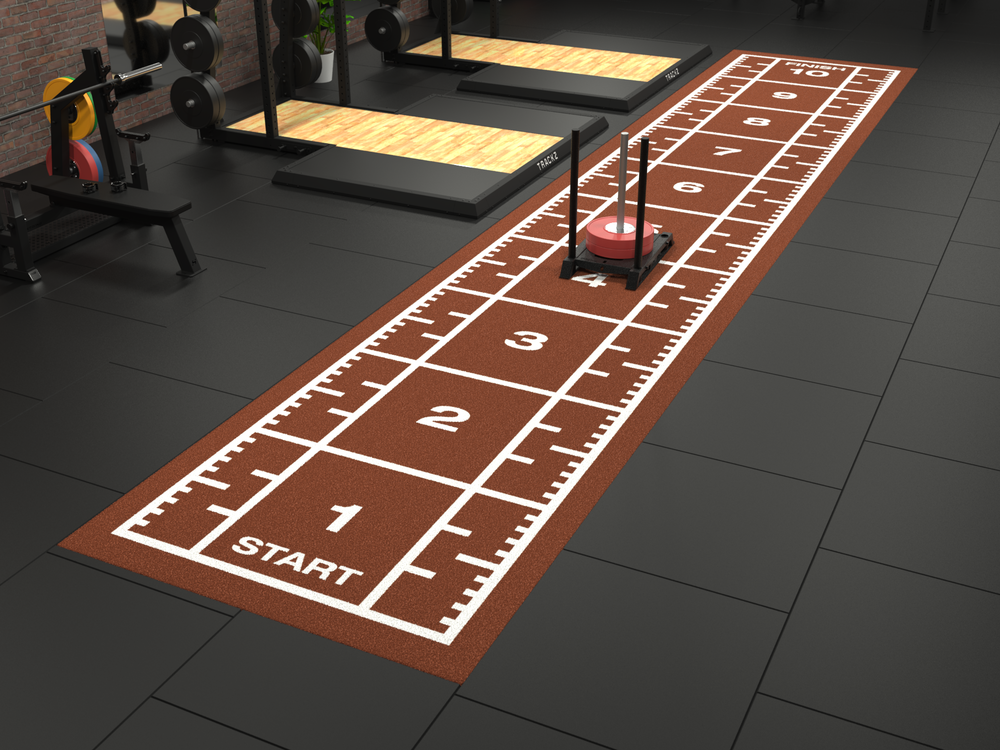 Piste de sprint Premium 10,4 m x 2 m - Rouge