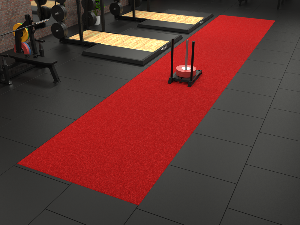 Piste de sprint Uni Indoor 10 m x 2 m - Rouge