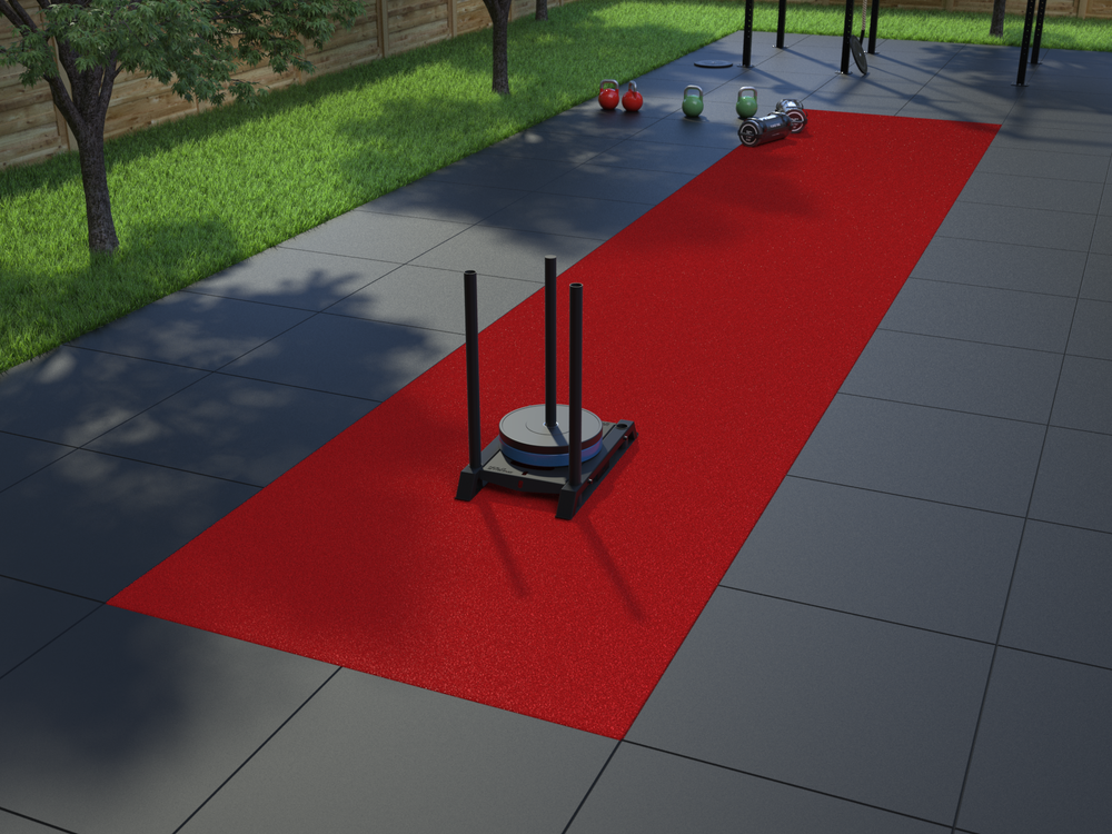 Piste de sprint Uni Outdoor 10 m x 2 m - Rouge vif