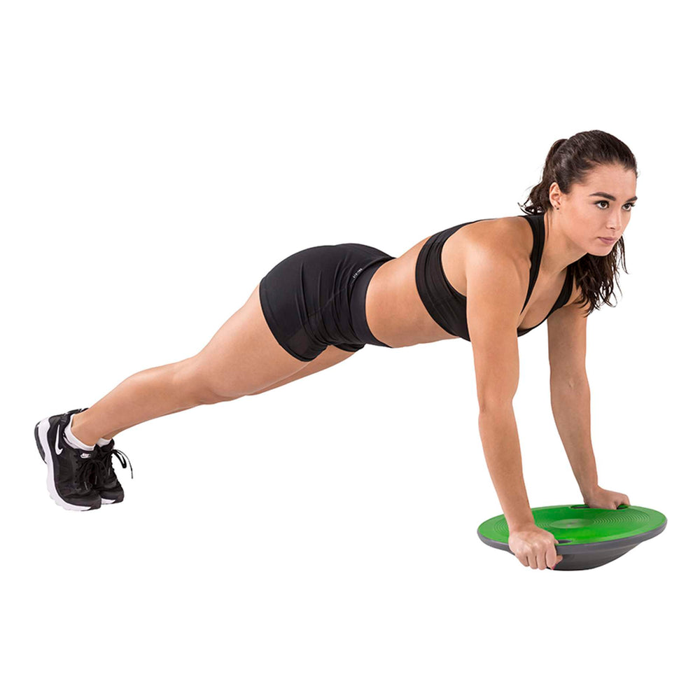 Tunturi Balance board met handgrepen - Groen/Zwart