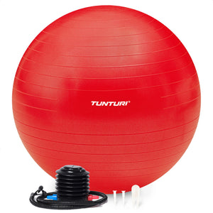 Ballon de fitness anti-éclatement Tunturi rouge - 65 cm