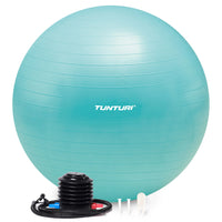 Tunturi Ballon de fitness anti éclatement turquoise - 65 cm