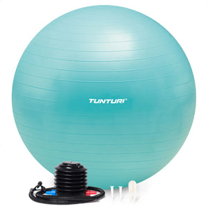 Tunturi Ballon de fitness anti éclatement turquoise - 65 cm