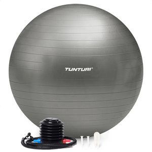 Tunturi Ballon de fitness anti éclatement argent - 55 cm