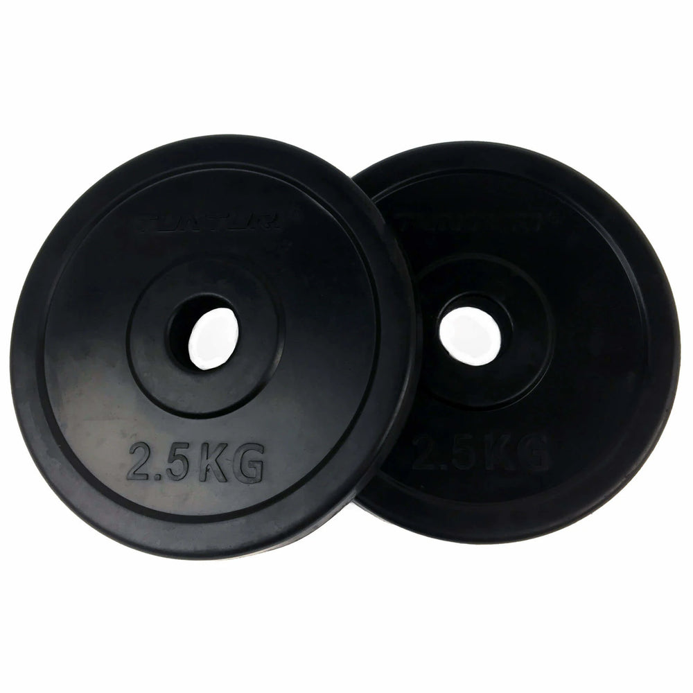Tunturi Halterschijven - Ø 30 mm - Rubber 2x 2,50 kg