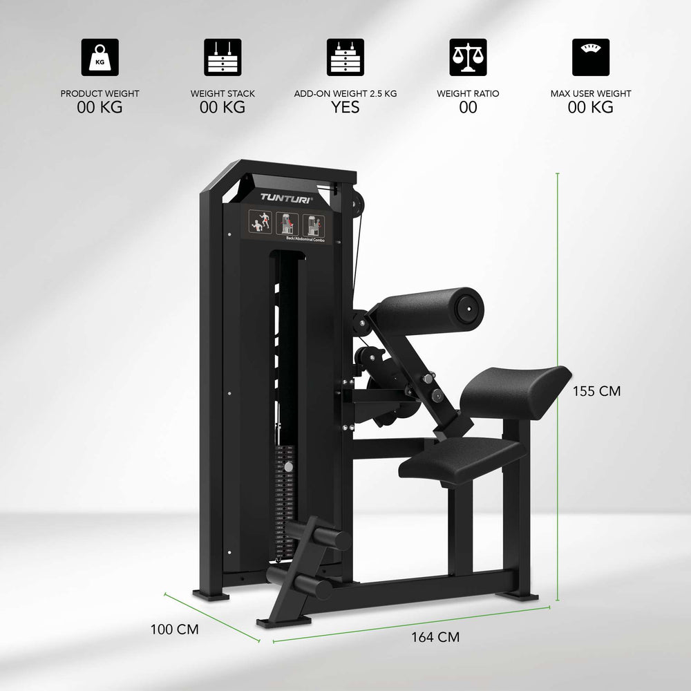 Tunturi Platinum V-Series Combo double dos et abdominaux