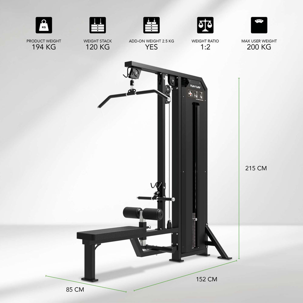 Tunturi Platinum V-Series Dual Lat Pulldown & Low Row