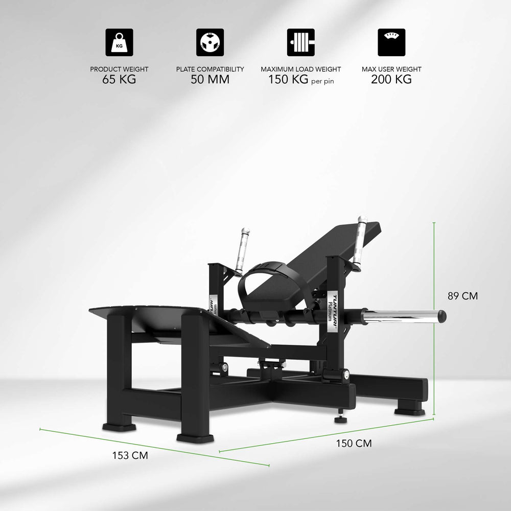 Tunturi Platinum V-Series Hip Thrust Plate Loaded