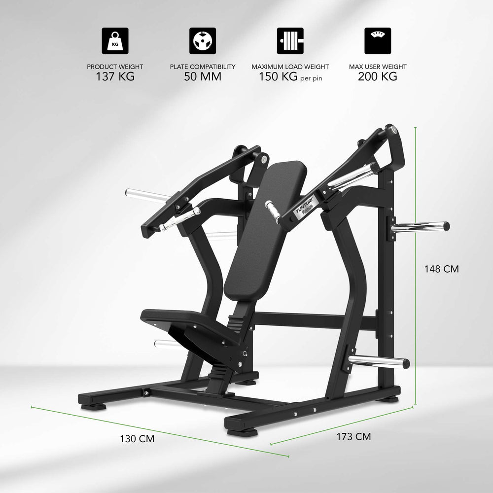 Tunturi Platinum V-Series Incline Chest Press Plate Loaded