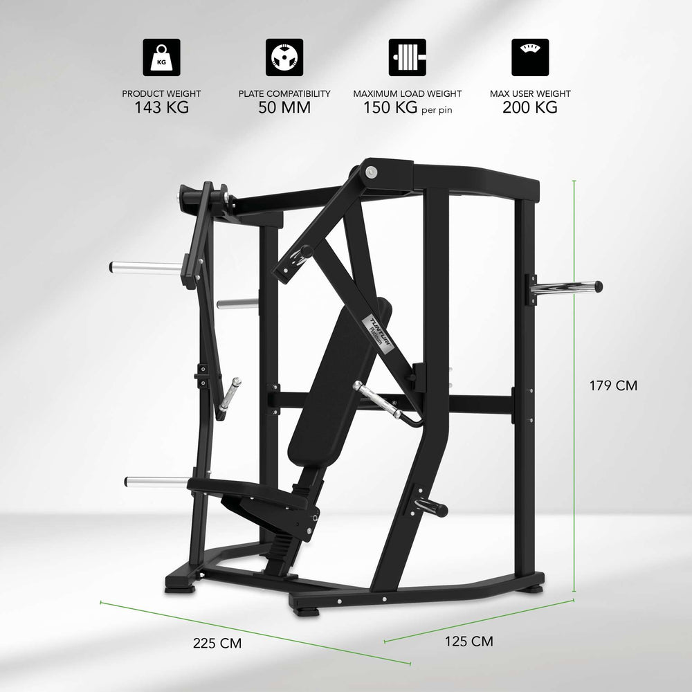 Presse pectorale large Tunturi Platinum V-Series à charge libre