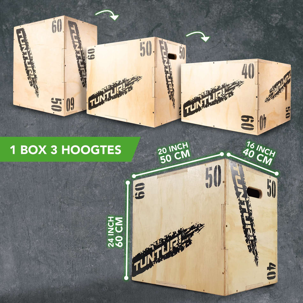 Tunturi Plyobox Bois - 40/50/60 cm