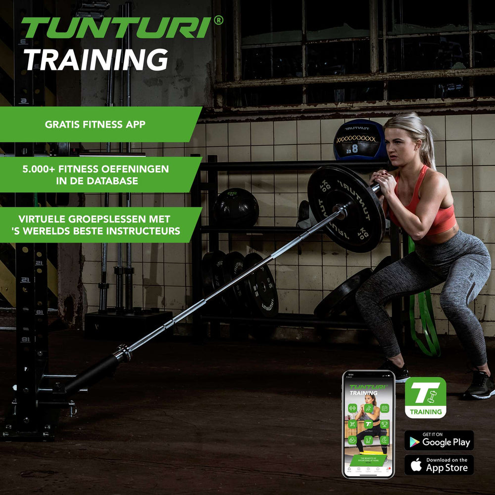 Plateforme de rangée Tunturi T-Bar - une mine terrestre pour la barre olympique