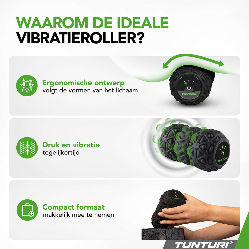 Tunturi Rouleau de massage duo vibrant