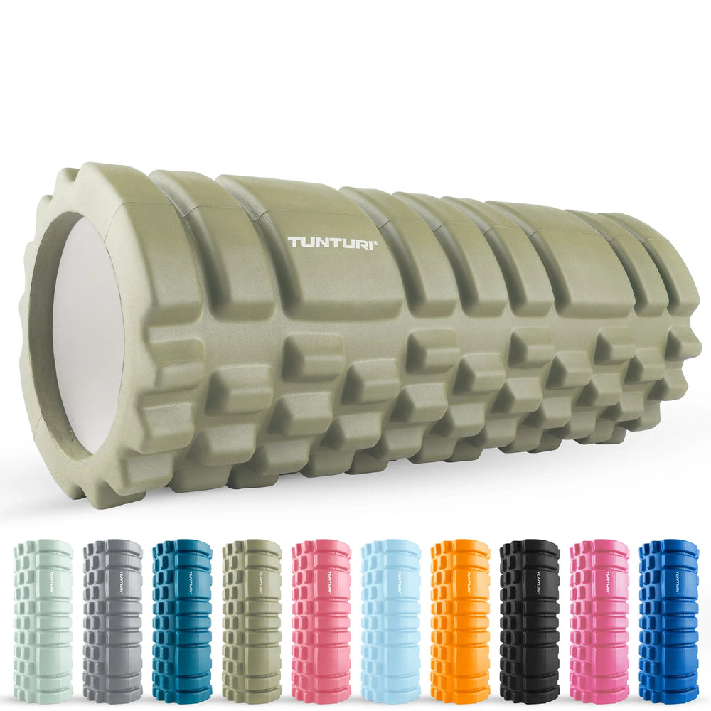 Tunturi Yoga grid foam roller 33 cm - Legergroen