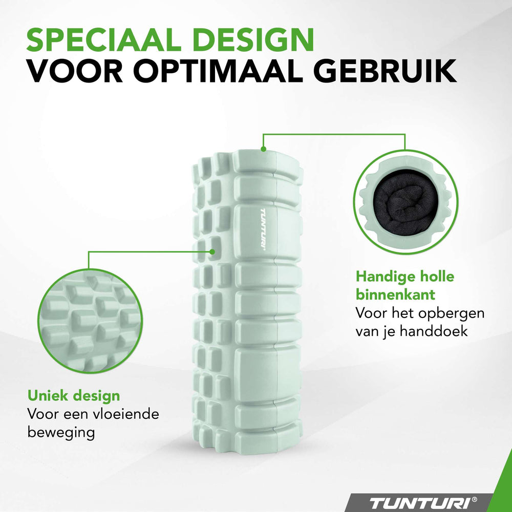 Rouleau en mousse grille Tunturi Yoga 33 cm - Menthe