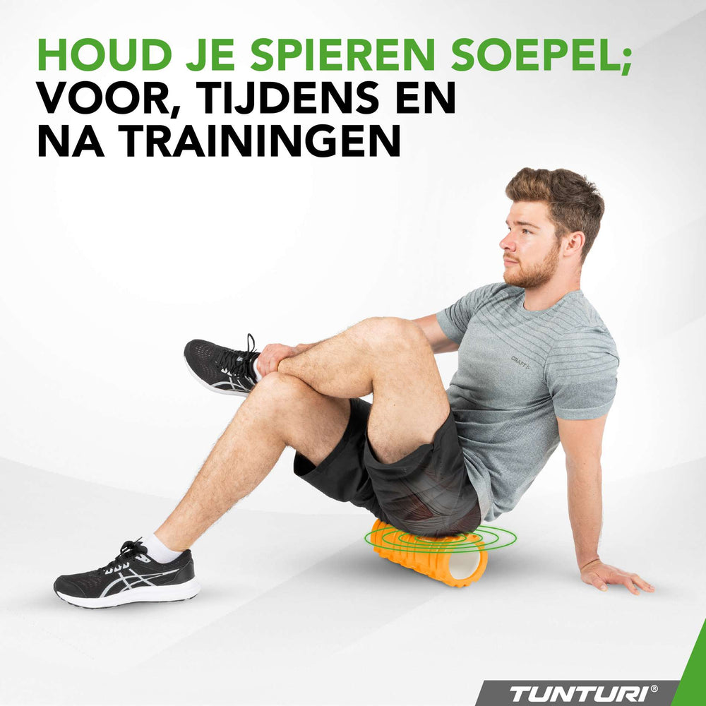 Rouleau en mousse grille Tunturi Yoga 33 cm - Orange