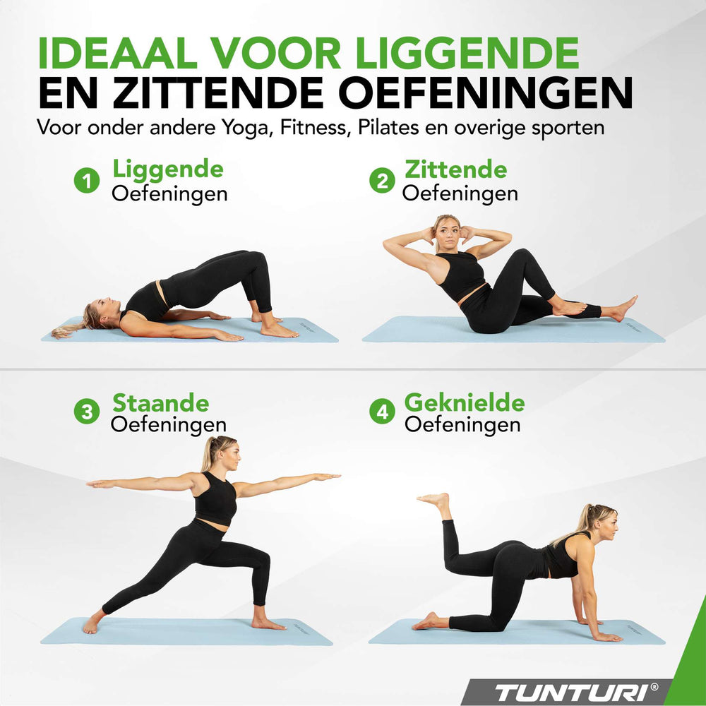 Tapis de yoga Tunturi 8 mm - Bleu clair