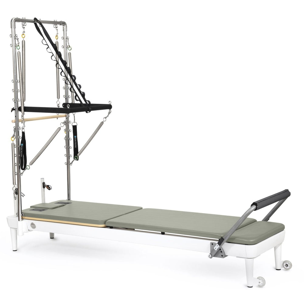 Elina Pilates Nubium Reformer With Tower Iceberg Green