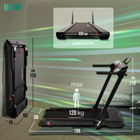 Tapis de course noir 2 en 1 Christopeit