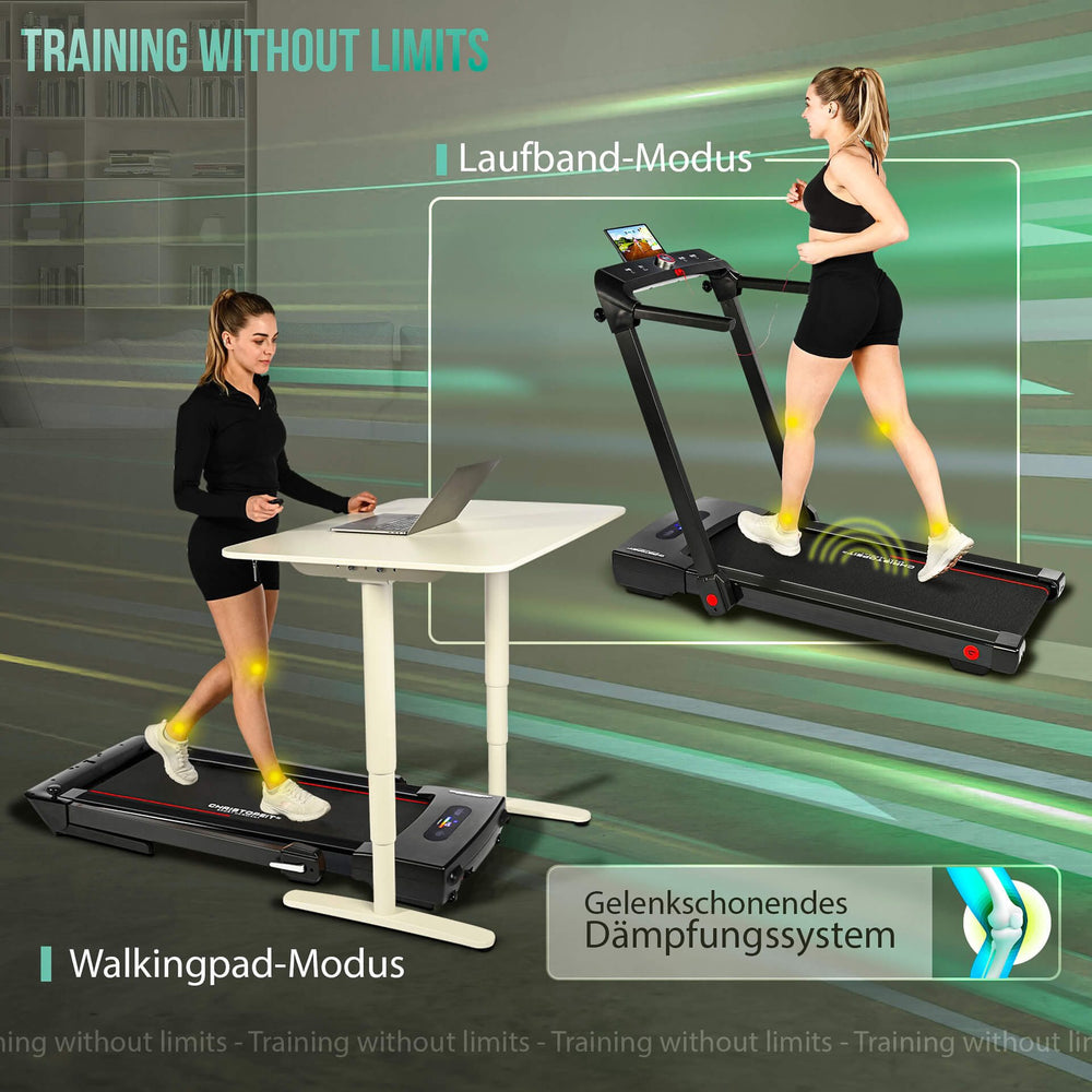 Christopeit 2 in 1 zwart loopband
