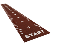 Piste de sprint Essential 15 m x 1,33 m - Rouge