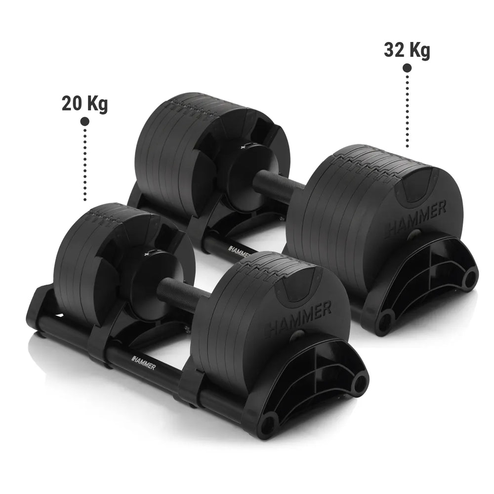 Finnlo SmartLock Dumbbell Set 2x32 kg - Incl Staander