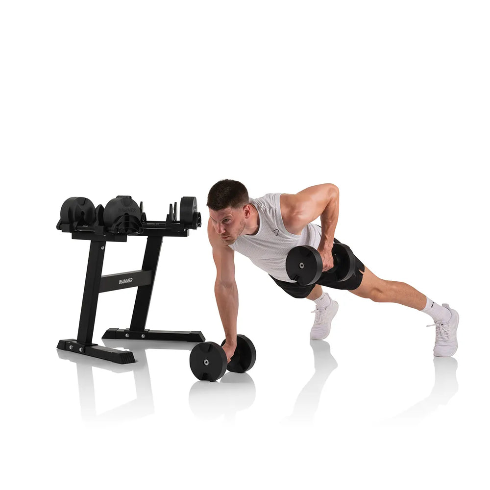 Finnlo SmartLock Dumbbell Set 2x32 kg - Incl Staander