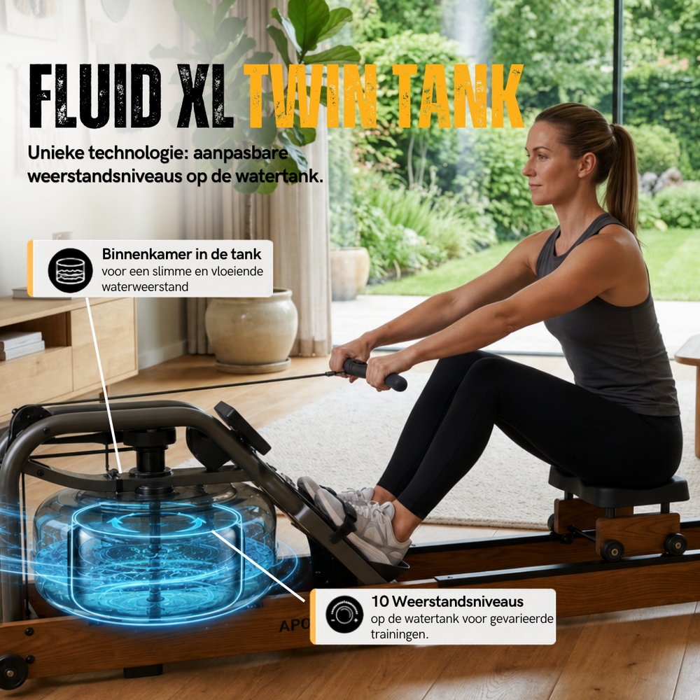 Rameur Fluid Rower Apollo Pro XL