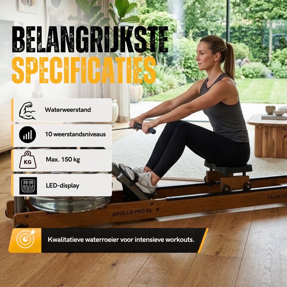 Rameur Fluid Rower Apollo Pro XL
