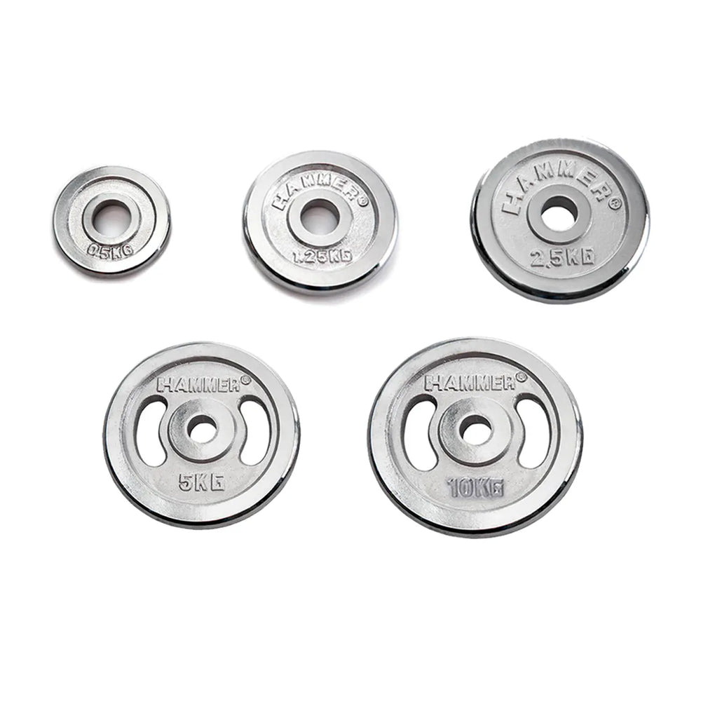 Disques de poids Hammer chromés 30 mm 10 kg