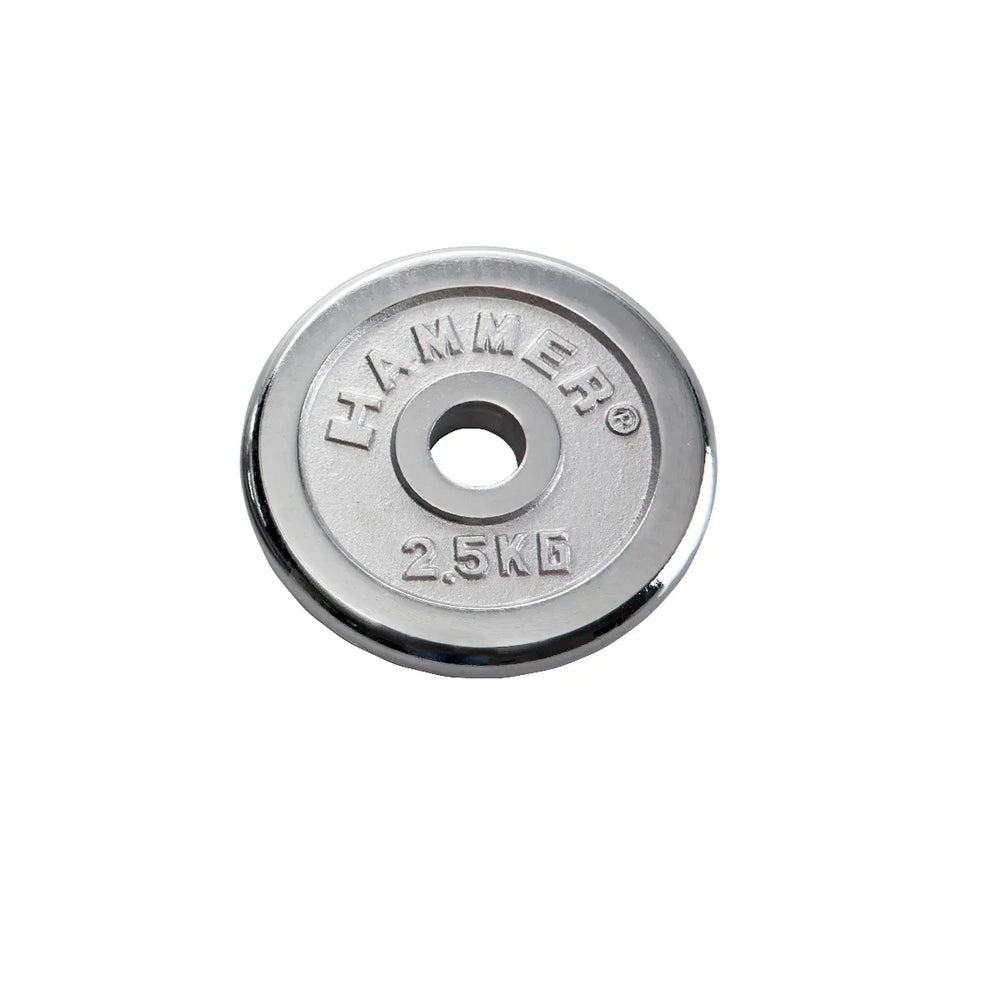 Disques de poids Hammer chromés 30 mm 2,5 kg