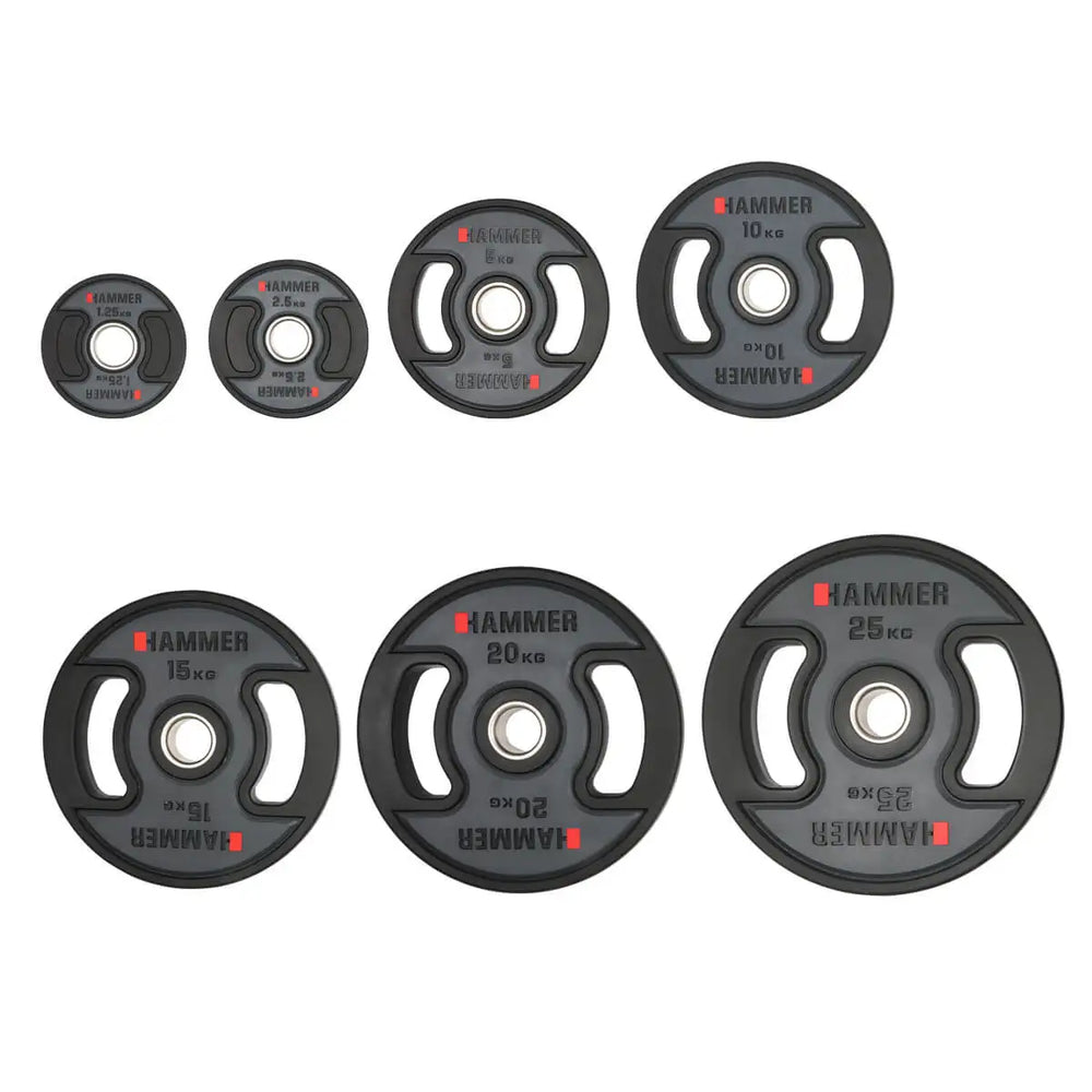 Disque de poids olympique Hammer PU 50 mm / 5 kg