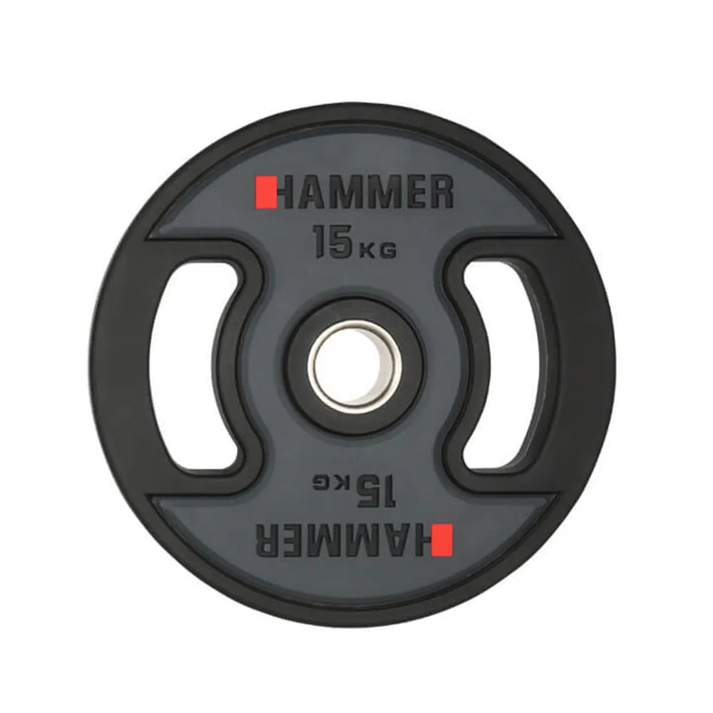 Disque de poids olympique Hammer PU 50 mm / 15 kg