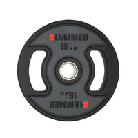 Disque de poids olympique Hammer PU 50 mm / 15 kg
