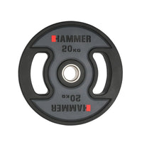 Disque de poids olympique Hammer PU 50 mm / 20 kg