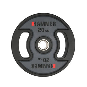 Disque de poids olympique Hammer PU 50 mm / 20 kg