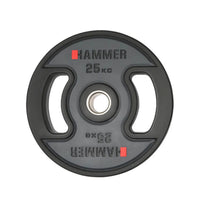 Disque de poids olympique Hammer PU 50 mm / 25 kg