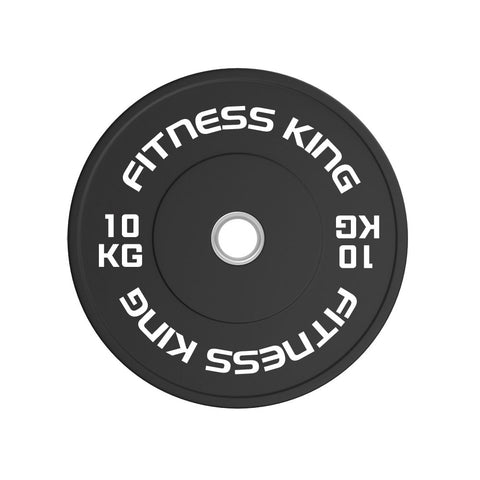 FitnessKing Bumper plate zwart 10kg