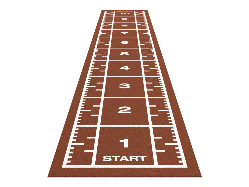 Piste de sprint Premium 10,4 m x 2 m - Rouge