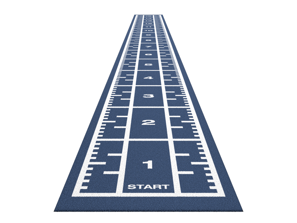 Sprinttrack Premium 15,4m x 1,33m - Blauw
