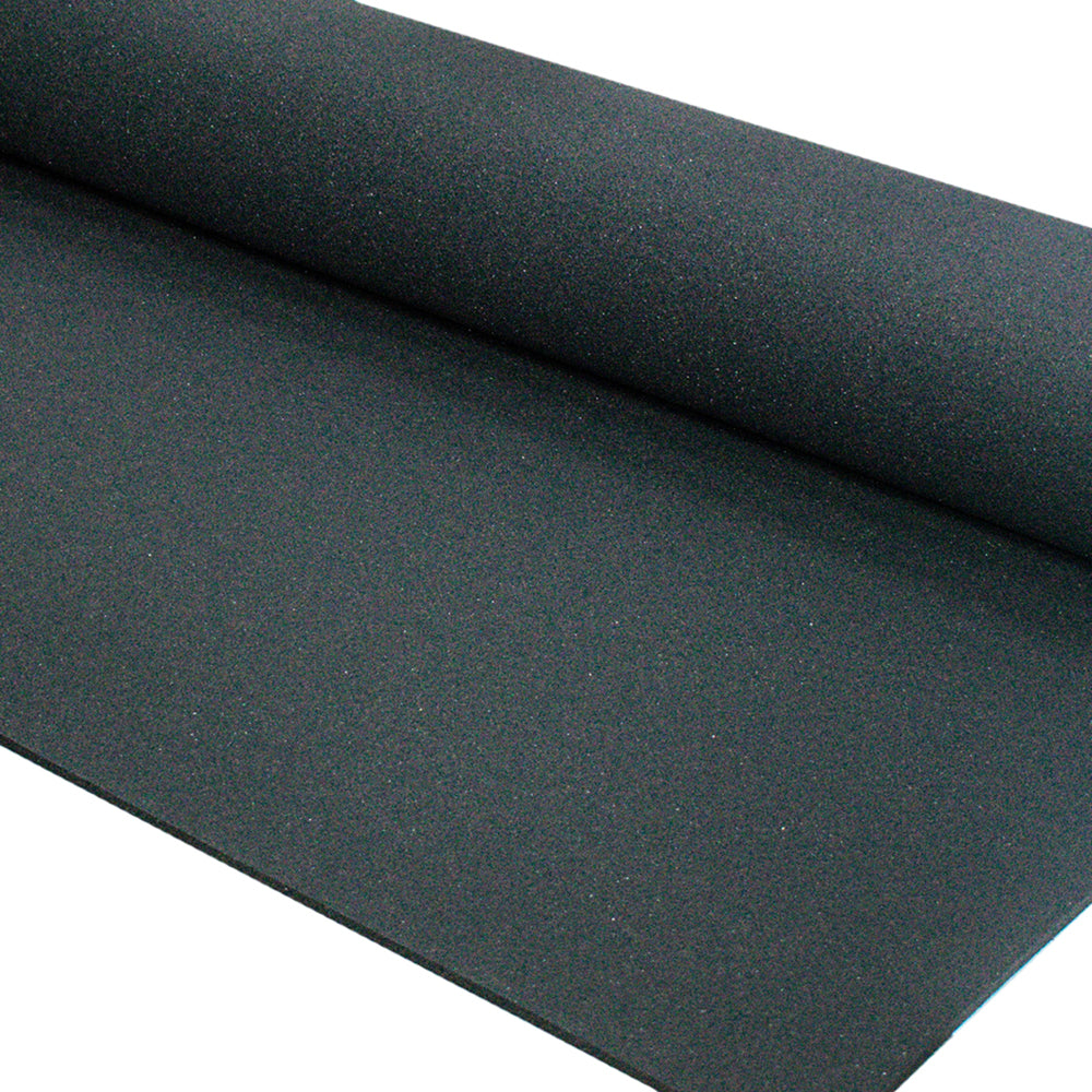Sol sportif noir pur largeur 1250 mm x épaisseur 12 mm