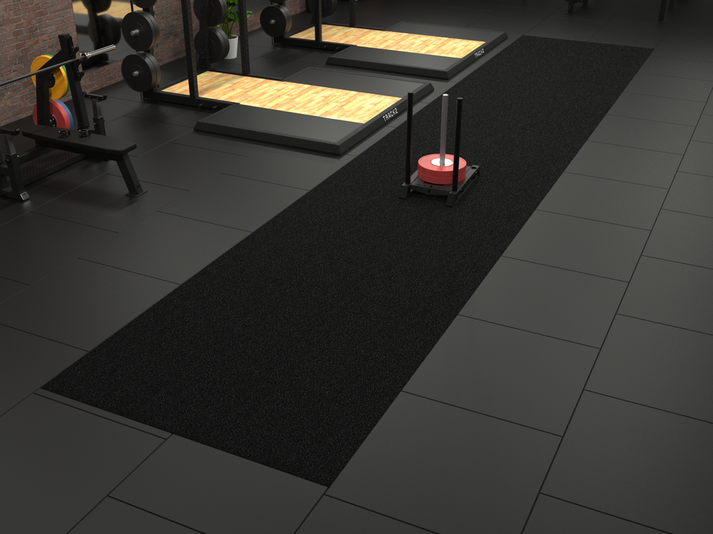 Sprinttrack Uni Indoor 30m x 2m - Zwart