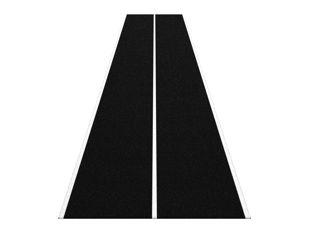 Sprinttrack Uni Sprint 10m x 2m - Zwart/Wit