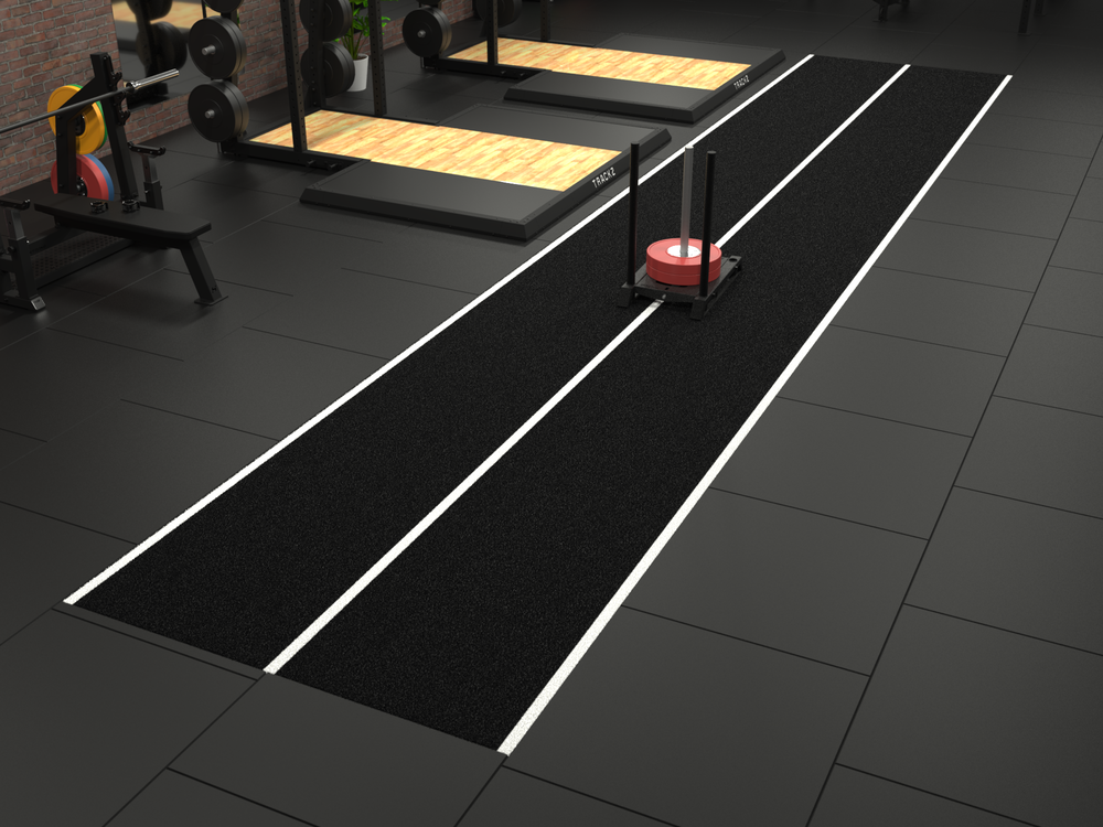 Sprinttrack Uni Sprint 30m x 2m - Zwart/Wit