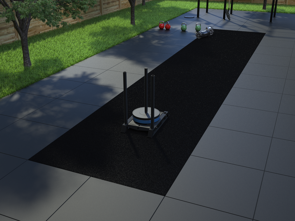 Sprinttrack Uni Outdoor 10m x 2m - Zwart