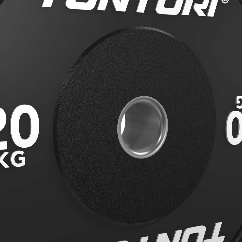 Tunturi Platinum bumper plate set zwart 150kg
