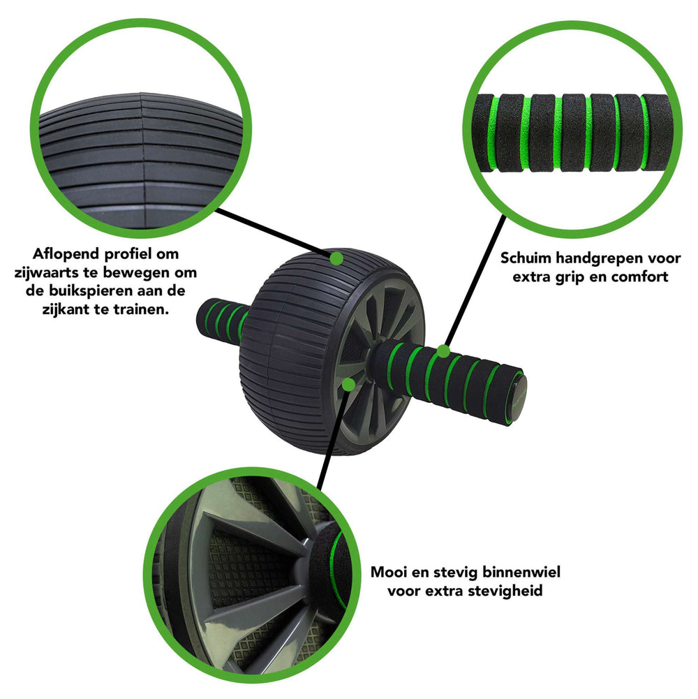 Tunturi Ab wheel pro met fitnessmat 15mm